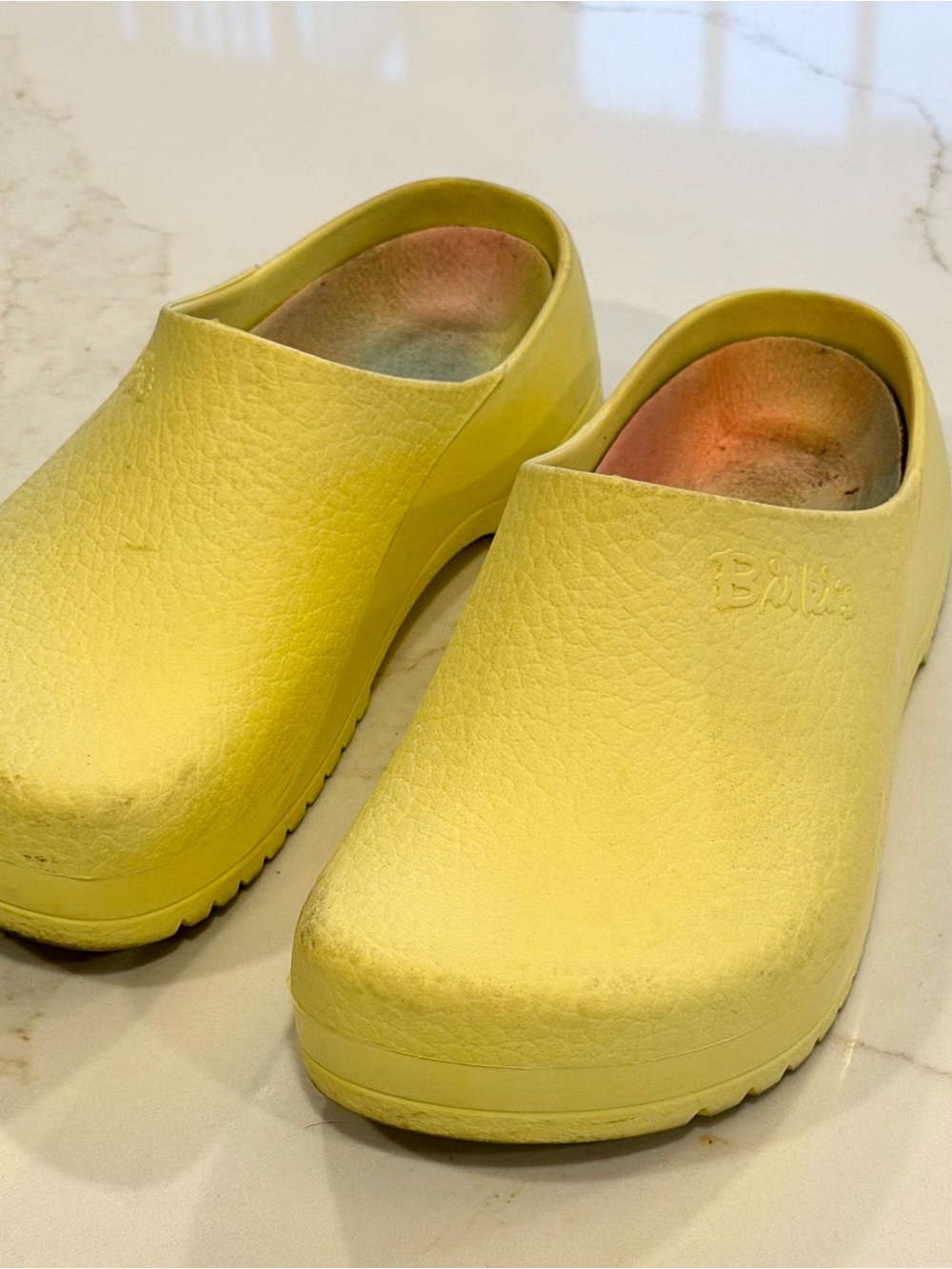 Birkenstock Super Birkis Clog Ladies 7 Vegan Cream Yellow EU 38